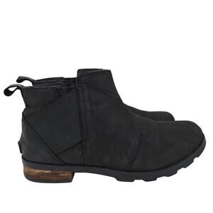 Sorel Emelie Chelsea Waterproof Booties Black 10.5